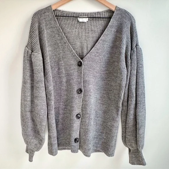 Lovers + Friends Kenora Wool Blend Cardi in Charcoal Small - Picture 2 of 8